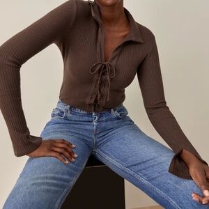 Reformation Linna Top Cafe - Size S